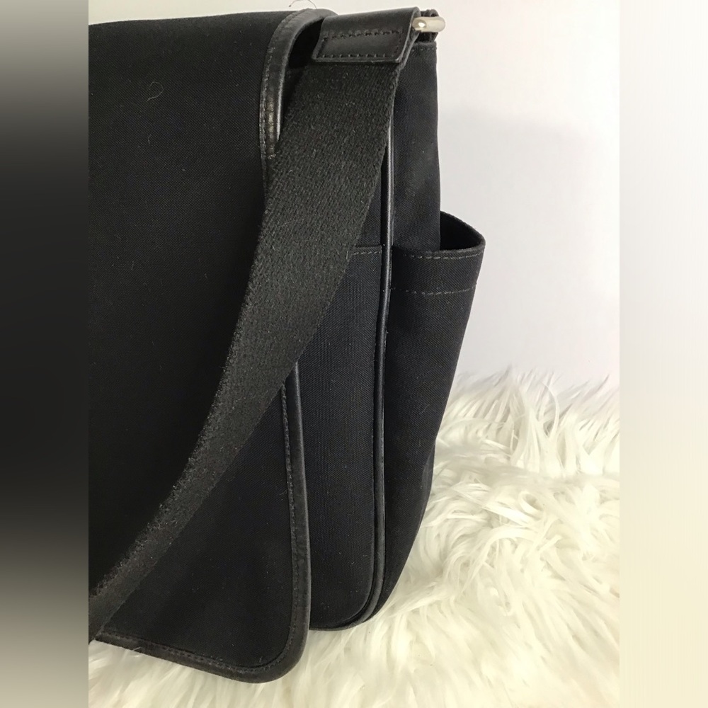 Coach Black Leather Canvas Messenger laptop Bag - Picture 16 of 16